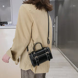 Women Crossbody Bag Vintage Style PU Leather Shoulder Handbag
