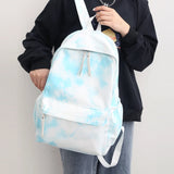 Tie Dye Nylon Women Backpack Anti-theft Female Backpacks