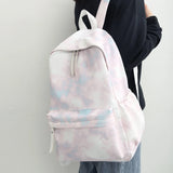 Tie Dye Nylon Women Backpack Anti-theft Female Backpacks