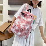 Tie Dye Student Backpack Rucksack College Girls School Bags