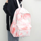 Tie Dye Women Backpack Large Capacity Nylon College School Bags Female Casual