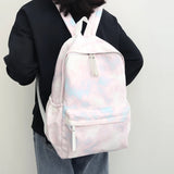 Tie Dye Women Backpack Large Capacity Nylon College School Bags Female Casual