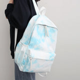 Tie Dye Women Backpack Large Capacity Nylon College School Bags Female Casual