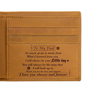 Engraved Leather Wallet for Son - Birthday Gift