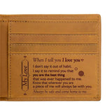 Engraved Leather Wallet for Son - Birthday Gift