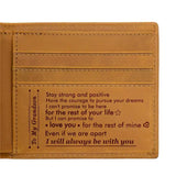 Engraved Leather Wallet for Son - Birthday Gift