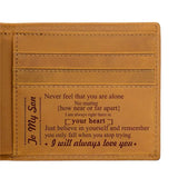 Engraved Leather Wallet for Son - Birthday Gift