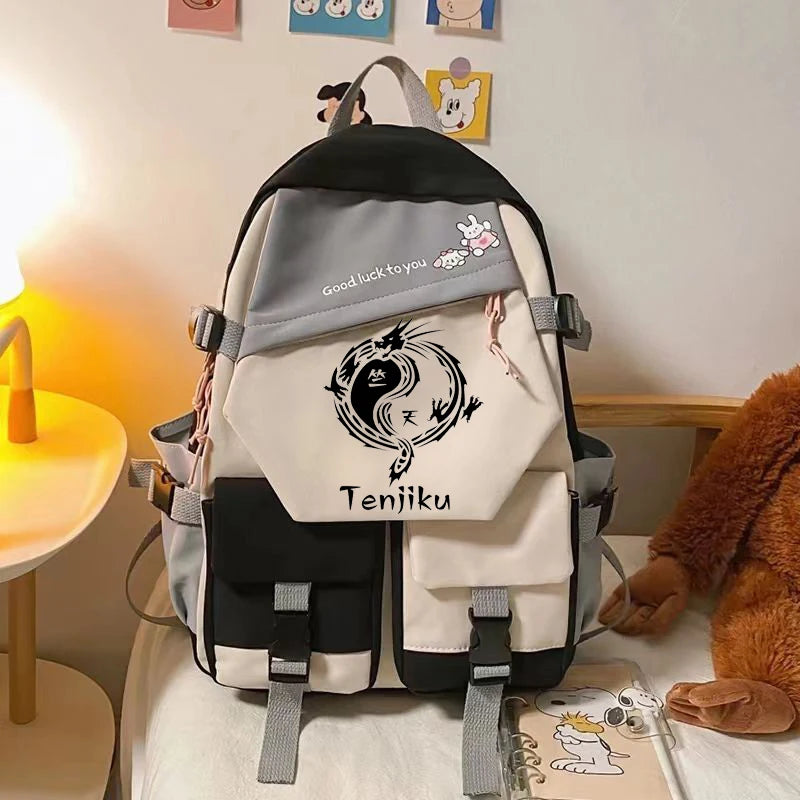 Tokyo Revengers Tenjiku Tokyo Manji Girls School Bags Large Capacity Backpack