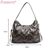 Cotton Padded Quilted Tote Bag Autumn Winter Crossbody Handbag