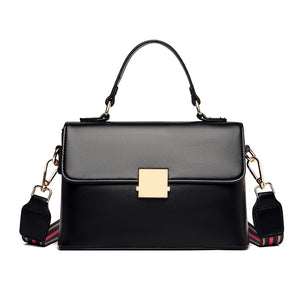 Soft Leather Women's Shoulder Bag Solid Color Messenger Handbag