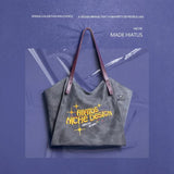 Eco Canvas Tote Bag for Women Embroidered Letters Shoulder Bag