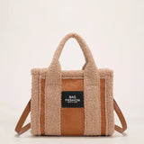 Plush Tote Bags for Women Handbags Casual Shoulder Crossbody Bags