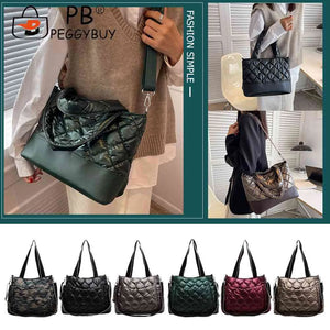 Large Capacity Tote Messenger Bag for Women, Autumn Winter Ladies Purse