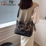 Large Capacity Tote Messenger Bag for Women, Autumn Winter Ladies Purse