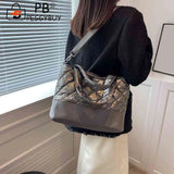 Large Capacity Tote Messenger Bag for Women, Autumn Winter Ladies Purse