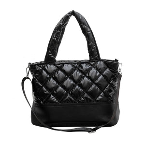 Women Tote Messenger Bag Autumn Winter Top-handle Large Capacity Padded Cotton