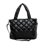 Women Tote Messenger Bag Autumn Winter Top-handle Large Capacity Padded Cotton