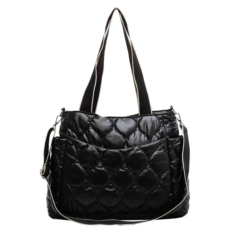 Large Capacity Nylon Travel Messenger Bag Solid Crossbody Padded