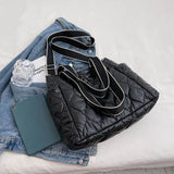 Large Capacity Nylon Travel Messenger Bag Solid Crossbody Padded