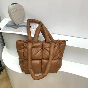 Quilted Shoulder Bag Winter Purse Women