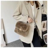 Fluffy Messenger Bag Female Plush Shoulder Bags Youth Ladies Handbag B179