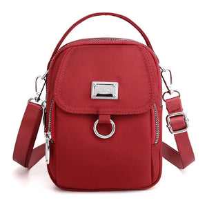 Women's High Capacity Crossbody Bag, Patent Nylon Tote