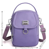 Women's High Capacity Crossbody Bag, Patent Nylon Tote