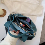 Large Capacity Totes Handbags Women PU Shoulder Messenger Bag