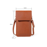 Leather Wallet Crossbody Bag for Women, Touch Screen Mobile Phone Case