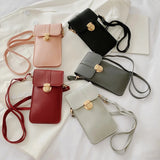 Women's Touch Screen Phone Purse Leather Shoulder Bag