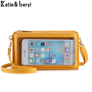 Small Crossbody Bag for Women PU Leather Cell Phone Mini Messenger Purse