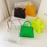 Clear Acrylic Box Women Handbags PVC Shoulder Crossbody Bags Evening Clutch