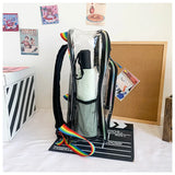 Clear PVC Transparent Backpack Waterproof School Bag