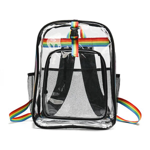 Clear PVC Transparent Backpack Waterproof School Bag