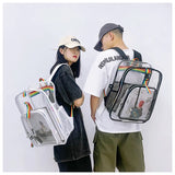 Clear PVC Transparent Backpack Waterproof School Bag