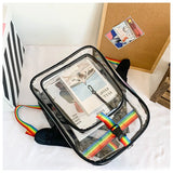 Clear PVC Transparent Backpack Waterproof School Bag