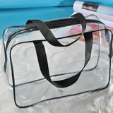 Transparent PVC Waterproof Travel Cosmetic Bag Zipper Make Up Toiletry Bags