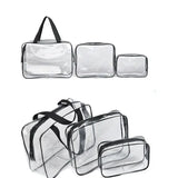 Transparent PVC Waterproof Travel Cosmetic Bag Zipper Make Up Toiletry Bags