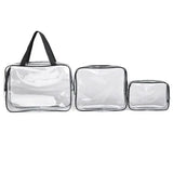 Transparent PVC Waterproof Travel Cosmetic Bag Zipper Make Up Toiletry Bags