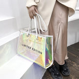 Transparent PVC Clear Bag Women's Shoulder Bag with Purse