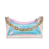 Transparent PVC Crossbody Bag Jelly Chain Shoulder Bags