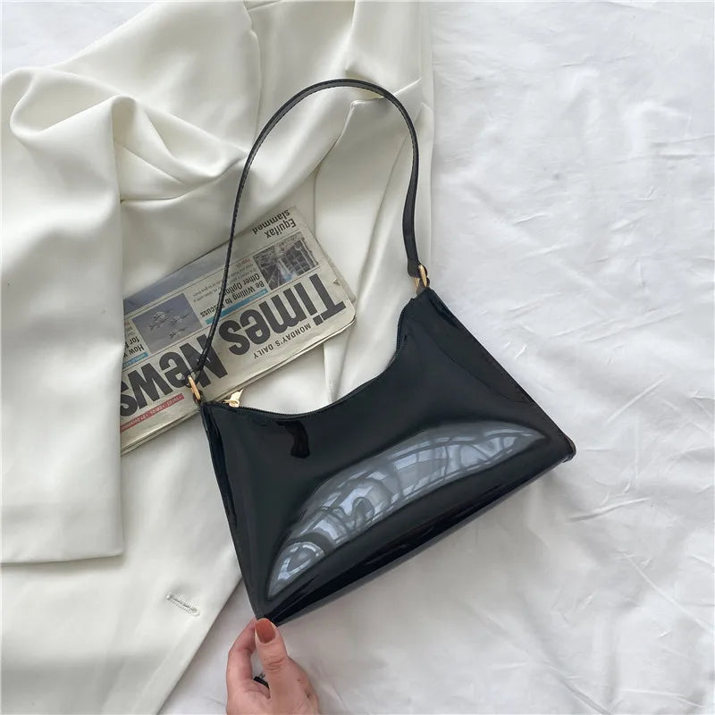 Transparent Shoulder Bags Women Underarm Handbags PVC Candy Colors Lightweight