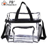 Transparent Shoulder Crossbody Bag Large Capacity Zipper Pouch