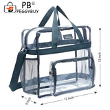 Transparent Shoulder Crossbody Bag Large Capacity Zipper Pouch