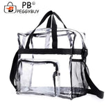 Transparent Shoulder Crossbody Bag Large Capacity Zipper Pouch