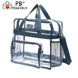 Transparent Shoulder Crossbody Bag Large Capacity Zipper Pouch