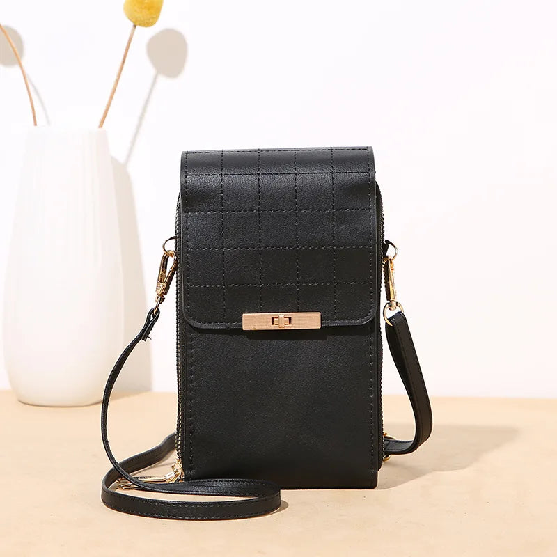 Transparent Touch Screen Mobile Phone Bag Women's Shoulder Bag