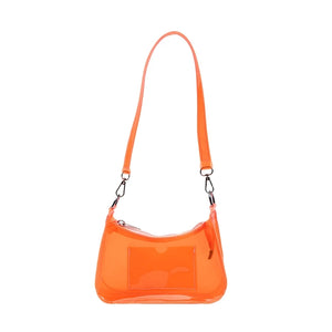 Transparent Underarm Bag Small Square Bag Shoulder Bag with Zipper