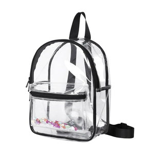 Transparent Waterproof Beach Bag Mini Schoolbag for Teenage Girl