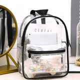 Transparent Waterproof Beach Bag Mini Schoolbag for Teenage Girl